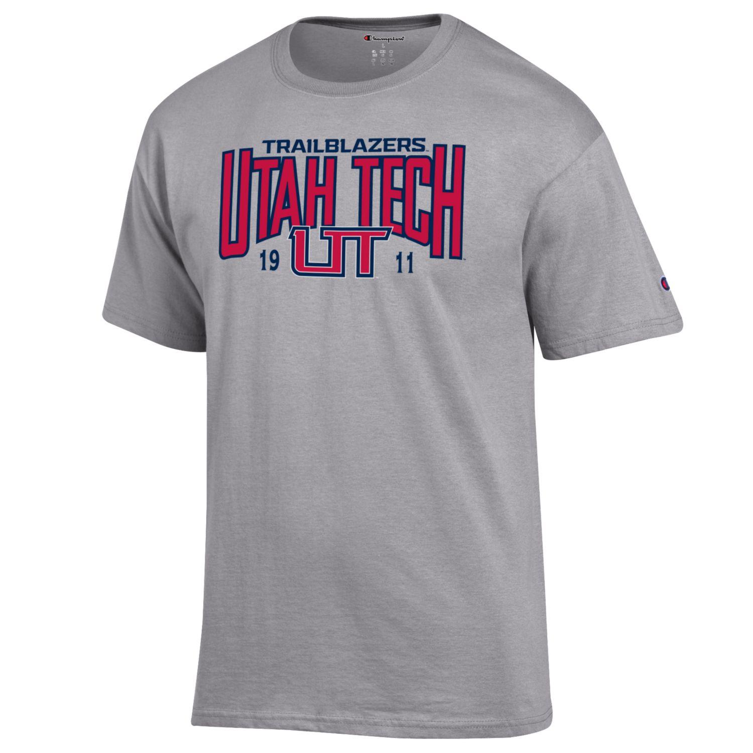 Grey shirt with Utah Tech logo